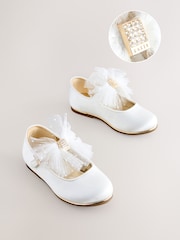 أبيض عاجي - حذاء للمناسبات بتصميم Mary Jane مزيّن بفيونكة للبنات من Baker by Ted Baker - Image 1 of 6