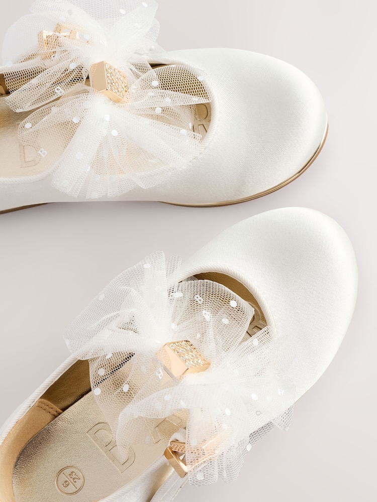 Elfenbein - Baker by Ted Baker Mädchen Mary-Jane-Festschuhe mit Schleife - Bild 8 von 8