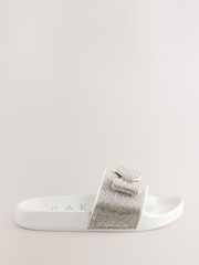 Baker by Ted Baker Girls Diamanté Sliders with Bow - Image 2 of 5