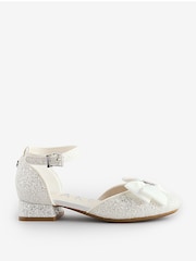 Baker by Ted Baker Girls Heel Occasion White Bow Shoes - Image 2 of 5