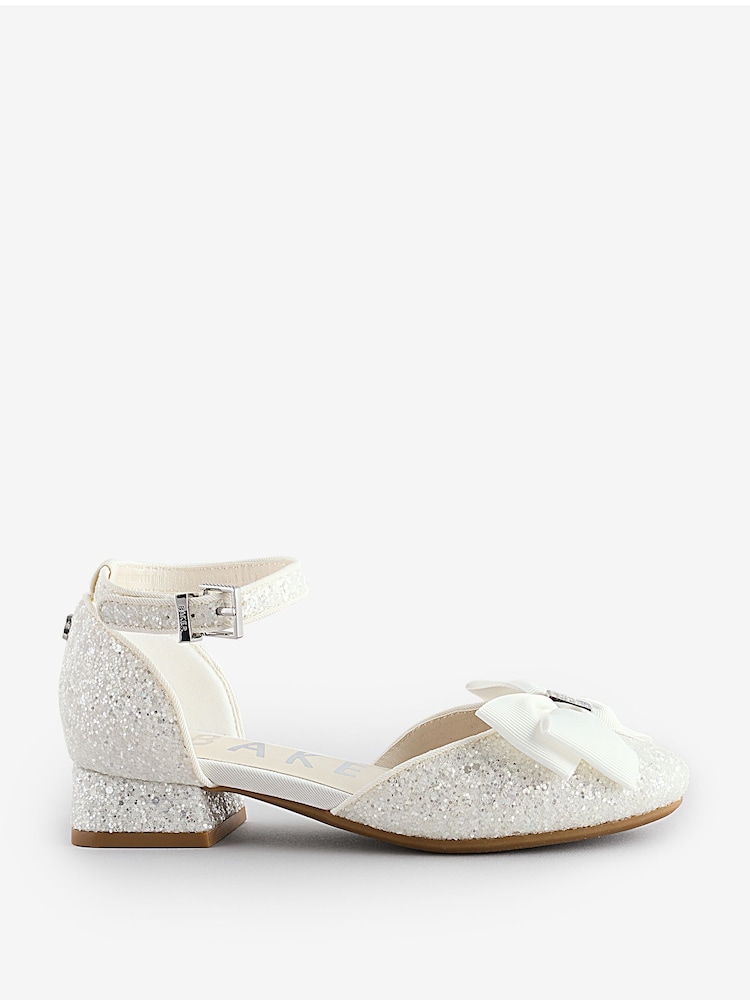 Baker by Ted Baker Girls Heel Occasion White Bow Shoes - Image 2 of 5