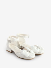 Baker by Ted Baker Girls Heel Occasion White Bow Shoes - Image 3 of 5
