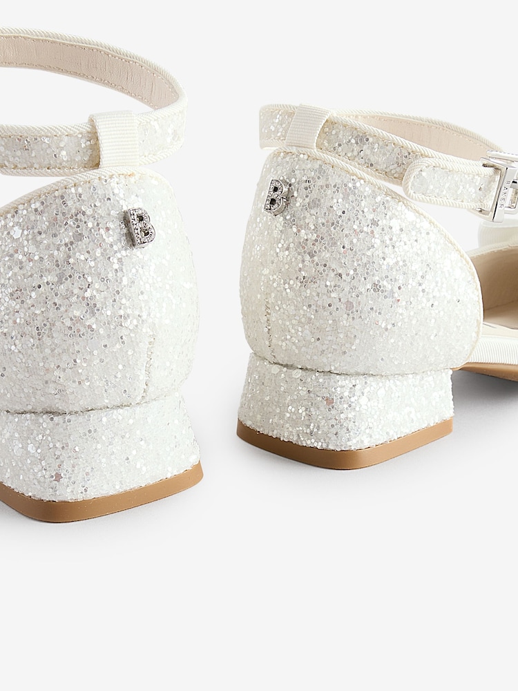 Baker by Ted Baker Girls Heel Occasion White Bow Shoes - Image 5 of 5