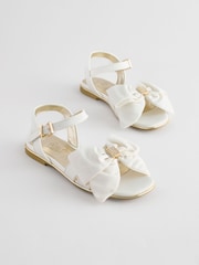 Baker by Ted Baker Girls Ivory Ocassion Bow Sandals - Image 1 of 6