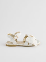Baker by Ted Baker Girls Ivory Ocassion Bow Sandals - Image 2 of 6