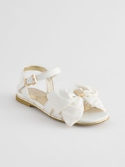 Baker by Ted Baker Girls Ivory Ocassion Bow Sandals - Image 3 of 6