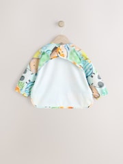 Blue Animal Characters Baby Weaning And Feeding Sleeved Bib - Image 3 of 7