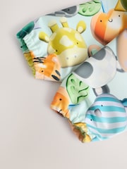 Blue Animal Characters Baby Weaning And Feeding Sleeved Bib - Image 5 of 7
