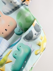 Blue Animal Characters Baby Weaning And Feeding Sleeved Bib - Image 6 of 7