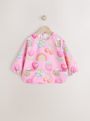 Pink Bright Characters Baby Weaning And Feeding Sleeved Bib - Image 1 of 7