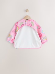 Pink Bright Characters Baby Weaning And Feeding Sleeved Bib - Image 2 of 7