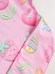 Pink Bright Characters Baby Weaning And Feeding Sleeved Bib - Image 5 of 7