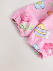 Pink Bright Characters Baby Weaning And Feeding Sleeved Bib - Image 6 of 7