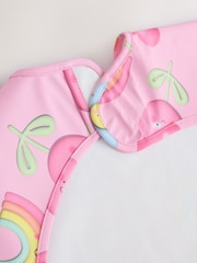 Pink Bright Characters Baby Weaning And Feeding Sleeved Bib - Image 7 of 7