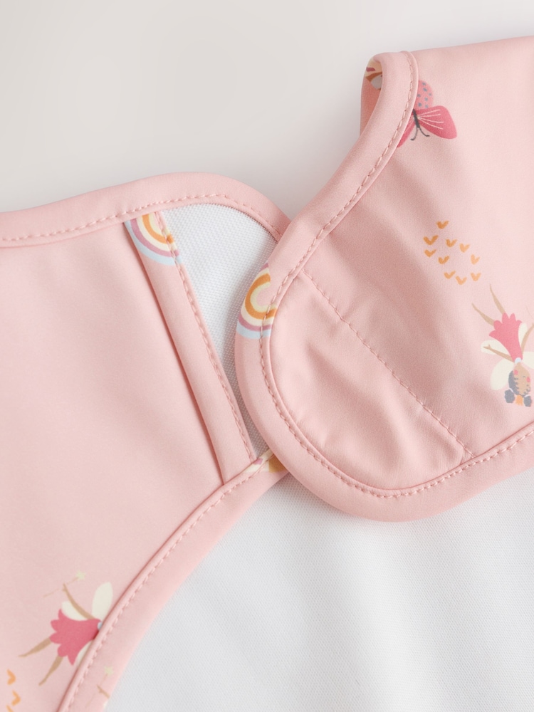 Pink Unicorn Fairies Baby Weaning And Feeding Sleeved Bib - Image 6 of 7