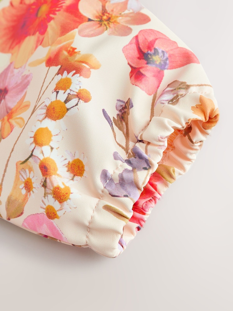 Natural Calm Floral Baby Weaning And Feeding Sleeved Bib - Image 5 of 7