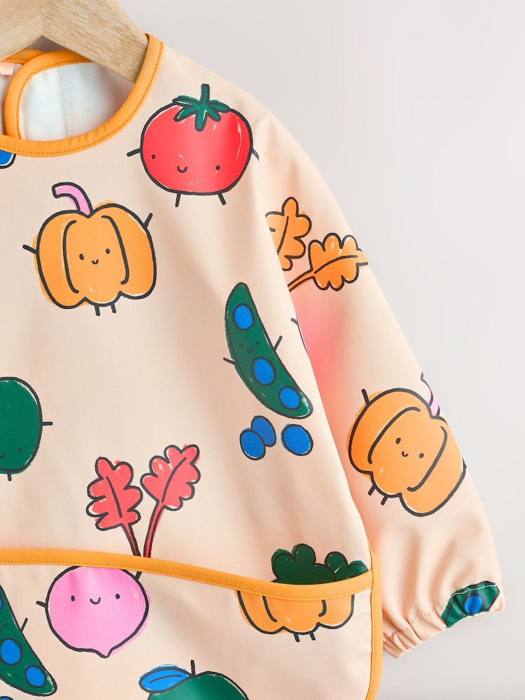 Natural Bright Vegetables Baby Weaning And Feeding Sleeved Bib - Image 3 of 7