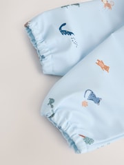 Blue Dino Jungle Baby Weaning And Feeding Sleeved Bib - Image 6 of 7