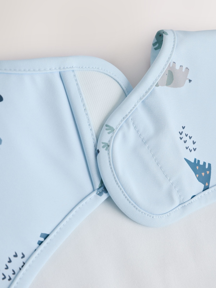 Blue Dino Jungle Baby Weaning And Feeding Sleeved Bib - Image 7 of 7
