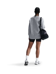 Nike Grey Heather Oversized Phoenix Fleece Crew Neck Sweatshirt - Image 2 of 5