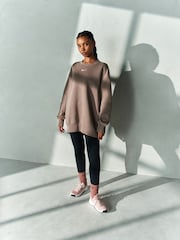 Nike Brown Oversized Phoenix Fleece Crew Neck Sweatshirt - Image 1 of 6