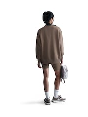 Nike Brown Oversized Phoenix Fleece Crew Neck Sweatshirt - Image 3 of 6