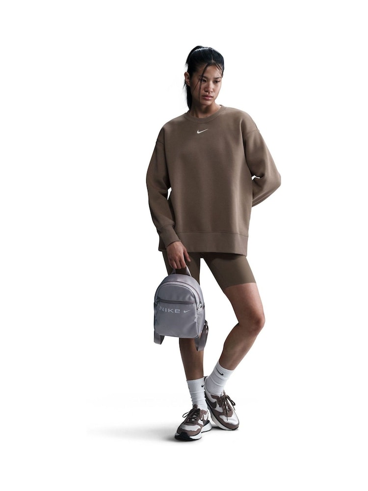Nike Brown Oversized Phoenix Fleece Crew Neck Sweatshirt - Image 4 of 6