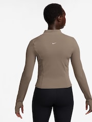 Nike Brown Zenvy Dri-FIT Full-Zip Long-Sleeve Top - Image 2 of 3