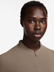 Nike Brown Zenvy Dri-FIT Full-Zip Long-Sleeve Top - Image 3 of 3