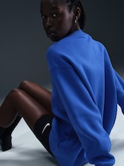 Nike Royal Blue Oversized Phoenix Fleece Crew Neck Sweatshirt - Image 4 of 8