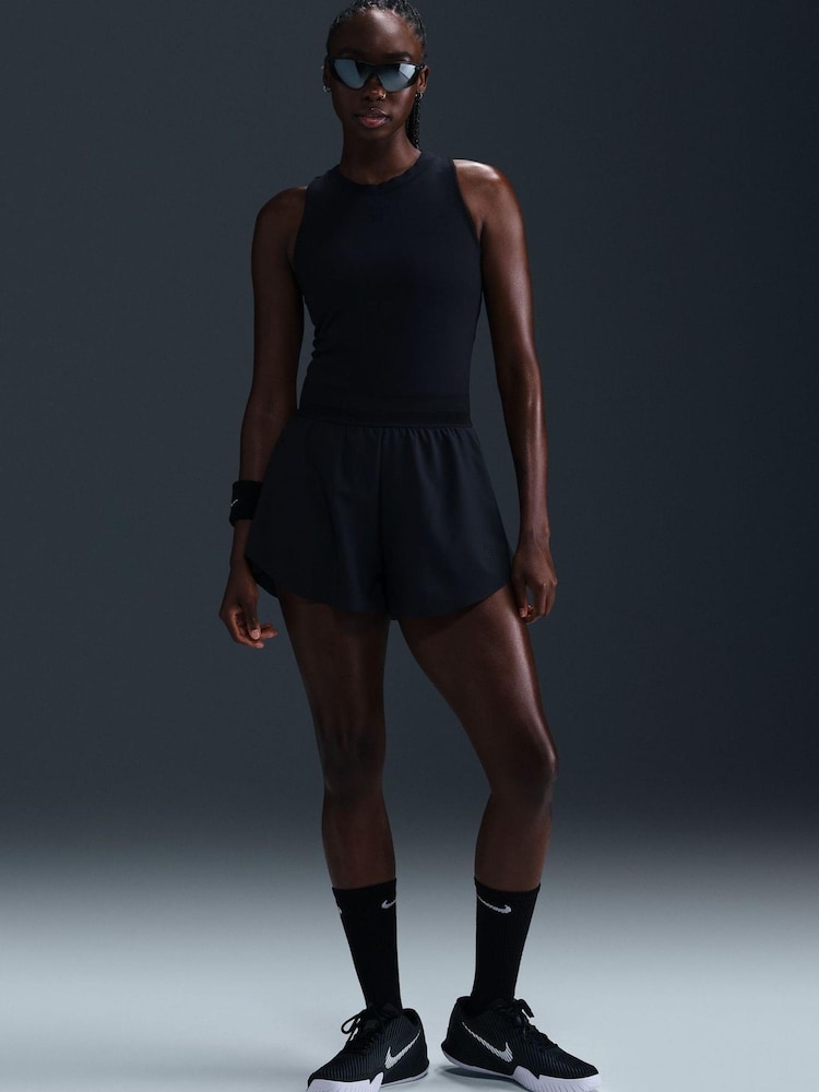 Nike Black Dri-FIT Court Ace Advantage Tennis Shorts - Image 1 of 7