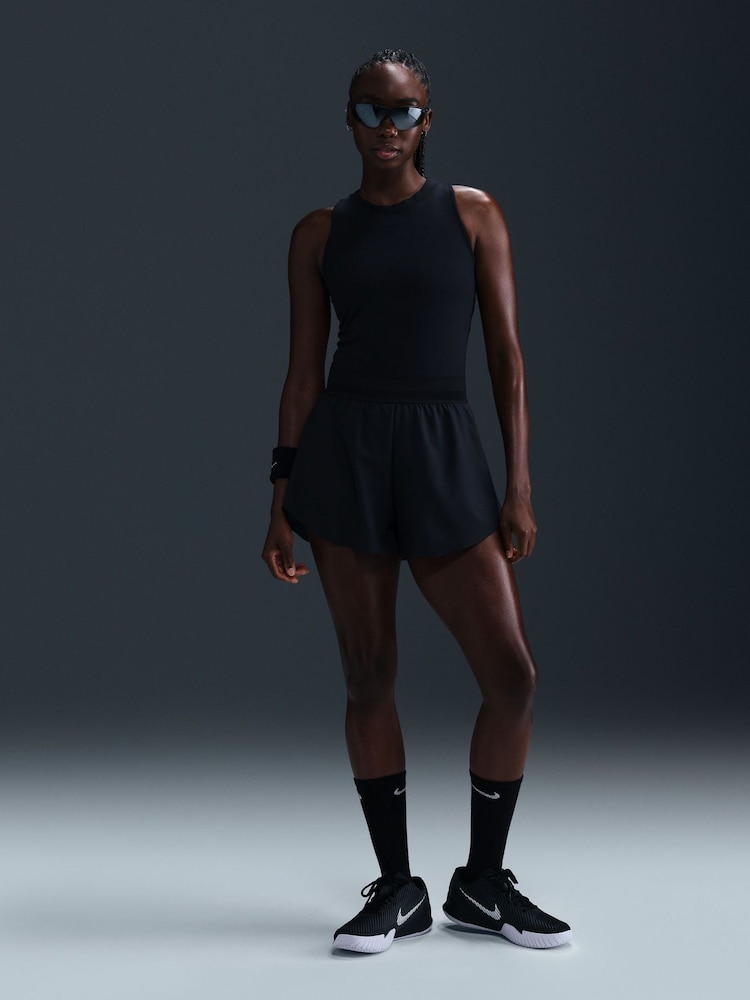 Nike Black Dri-FIT Court Ace Advantage Tennis Shorts - Image 3 of 7