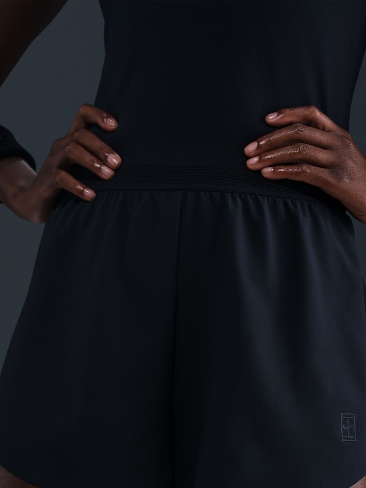 Nike Black Dri-FIT Court Ace Advantage Tennis Shorts - Image 6 of 7