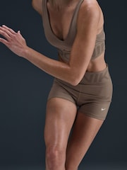 Ruskea - Nike Pro Sculpt Korkea vyötärö 3 Pyöräilyshortsit - Kuva 4 / 5