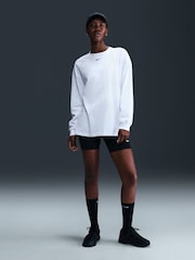 Nike White Oversized Sportswear Essential Long-Sleeve T-Shirt - Image 1 of 6