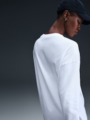 Nike White Oversized Sportswear Essential Long-Sleeve T-Shirt - Image 3 of 6