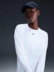 Nike White Oversized Sportswear Essential Long-Sleeve T-Shirt - Image 4 of 6