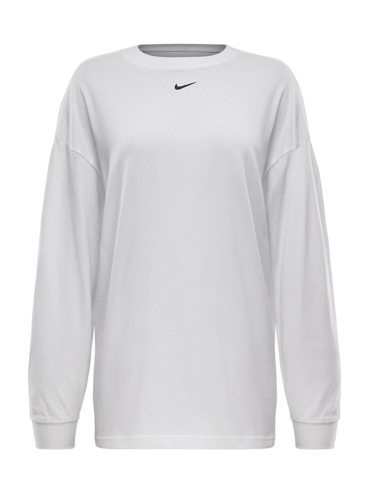 Nike White Oversized Sportswear Essential Long-Sleeve T-Shirt - Image 6 of 6