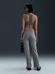 Nike Smoke Grey One High Waisted Fold Over Flared Leggings - Image 5 of 11
