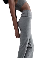 Nike Smoke Grey One High Waisted Fold Over Flared Leggings - Image 7 of 11