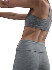 Nike Smoke Grey One High Waisted Fold Over Flared Leggings - Image 8 of 11
