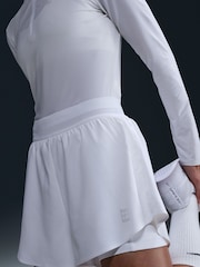 Nike White Dri-FIT Court Ace Advantage Tennis Shorts - Image 3 of 6