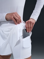 Nike White Dri-FIT Court Ace Advantage Tennis Shorts - Image 5 of 6