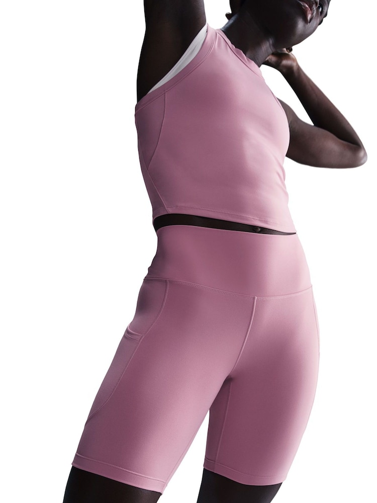 Rose élémentaire - Short de cyclisme Nike One taille haute avec poches - Image 8 of 12