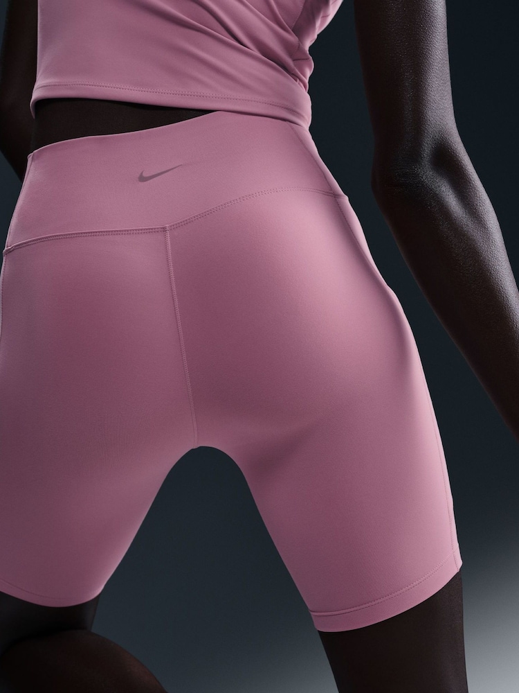 Rose élémentaire - Short de cyclisme Nike One taille haute avec poches - Image 9 of 12
