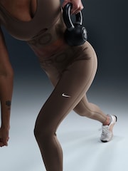 Nike Brown Pro Sculpt Dri-FIT High-Waisted Leggings - Image 3 of 5