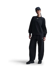 Nike Black Oversized Phoenix Fleece Crew Neck Sweatshirt - Image 1 of 9