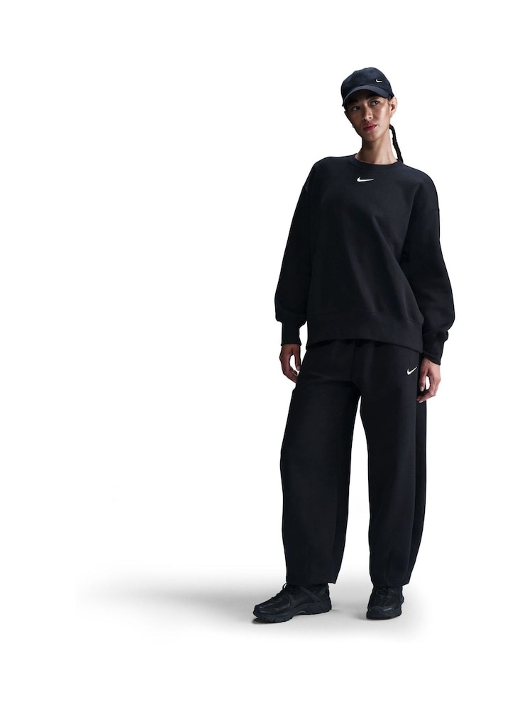 Nike Black Oversized Phoenix Fleece Crew Neck Sweatshirt - Image 1 of 9