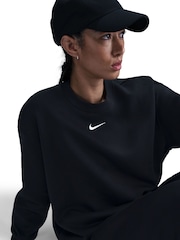 Nike Black Oversized Phoenix Fleece Crew Neck Sweatshirt - Image 4 of 9