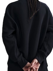 Nike Black Oversized Phoenix Fleece Crew Neck Sweatshirt - Image 8 of 9